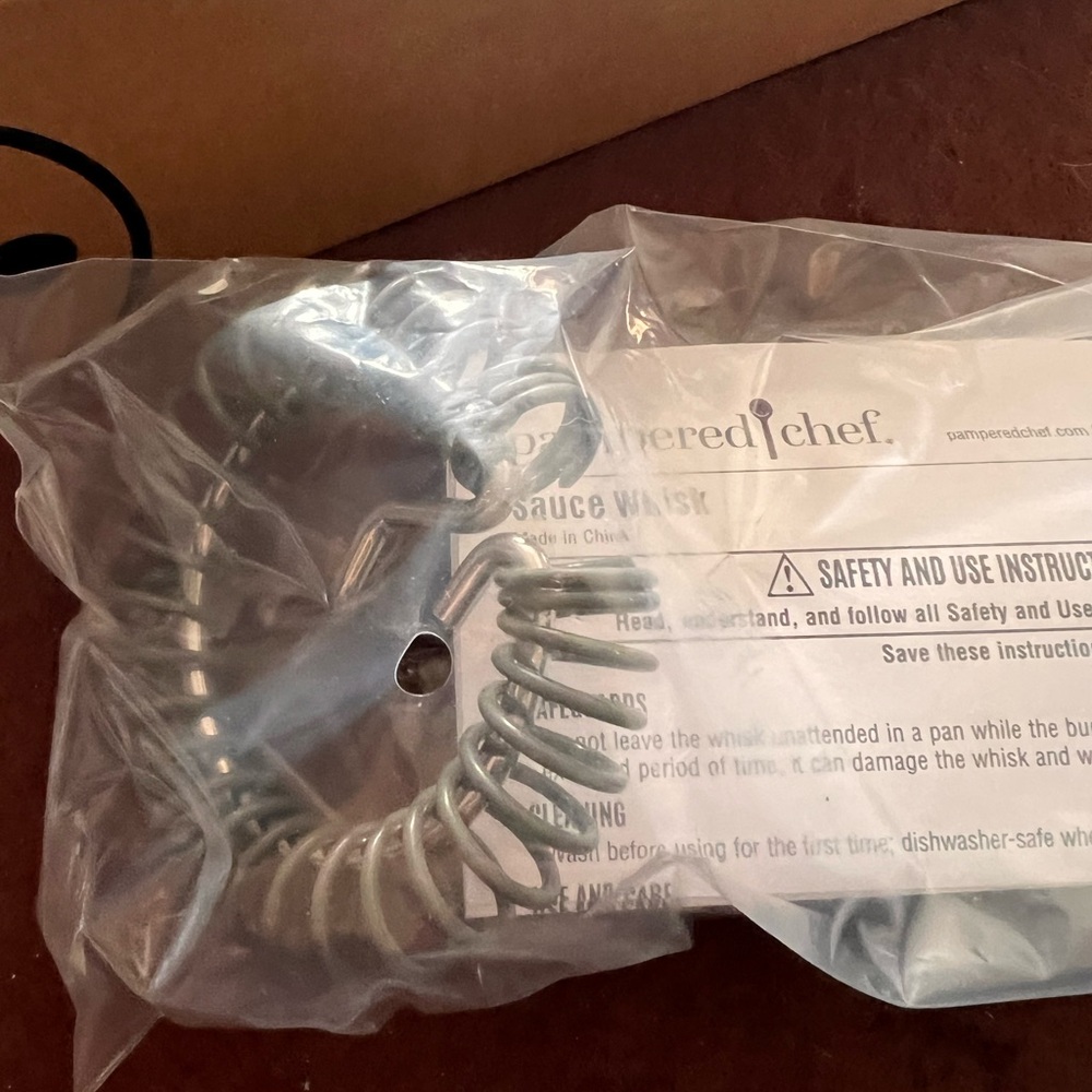 Pampered Chef Silver Sauce Whisk